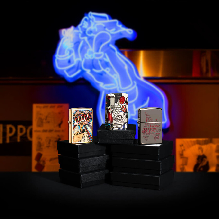 typografisches zippo-flammen-kunstdesign