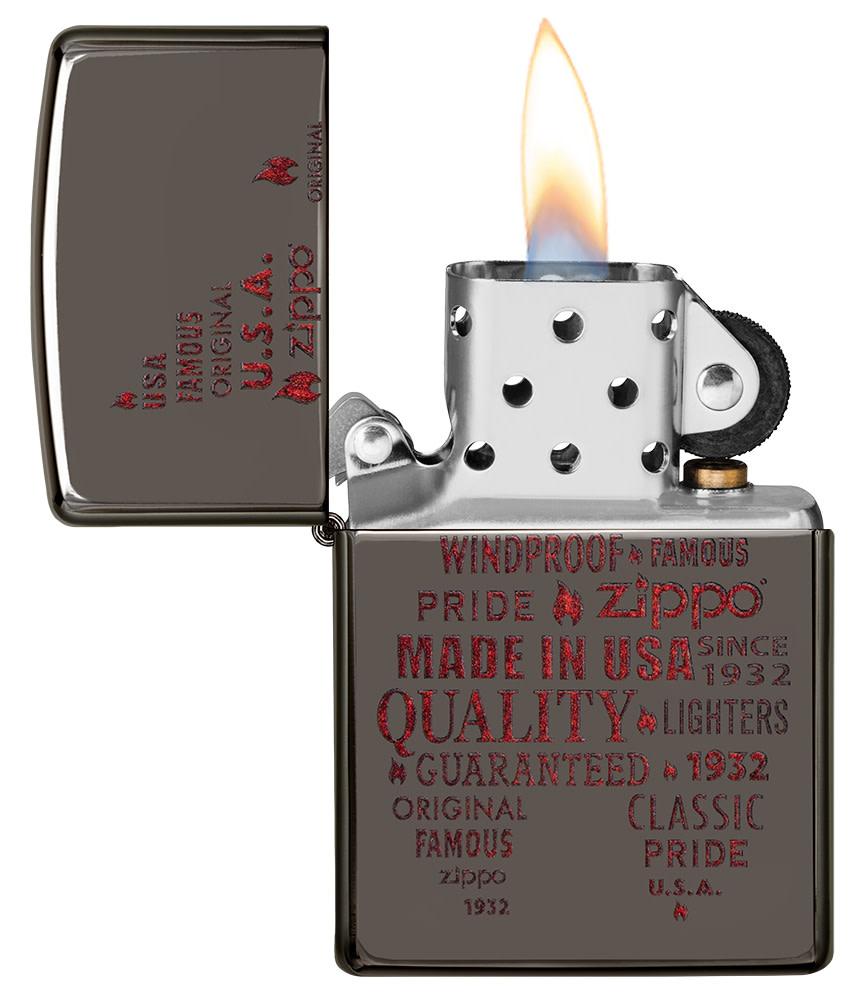 typografisches zippo-flammen-kunstdesign