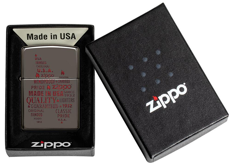 typografisches zippo-flammen-kunstdesign