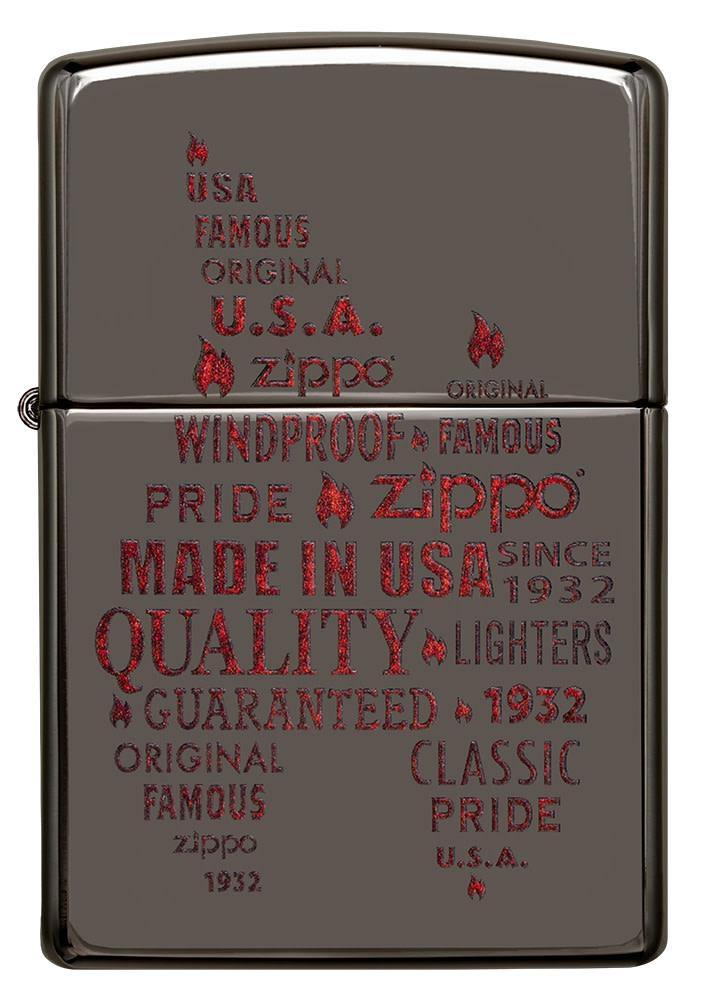 typografisches zippo-flammen-kunstdesign