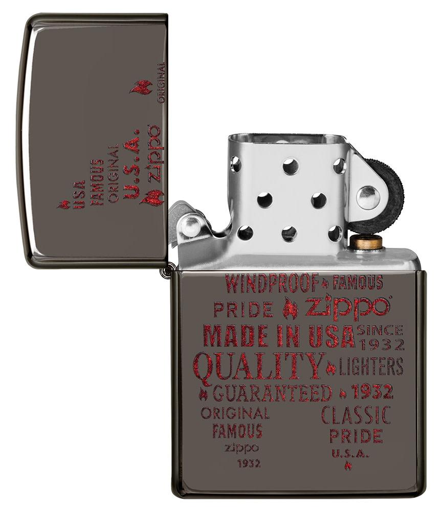 typografisches zippo-flammen-kunstdesign