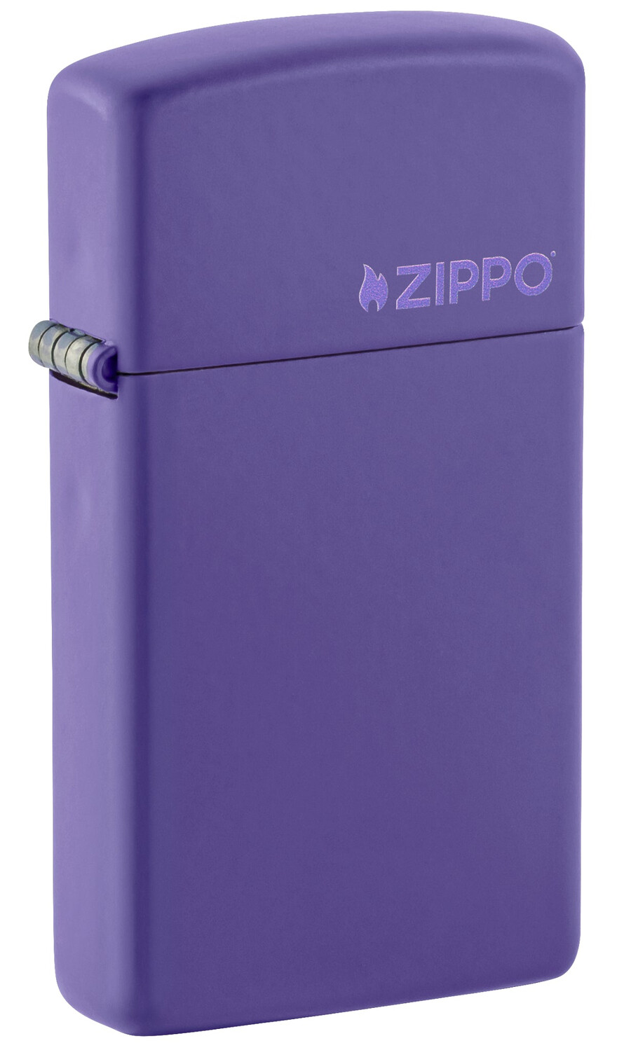 slim lila mattes zippo logo
