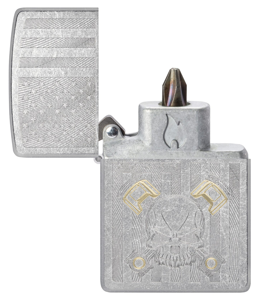bitsicherer schraubendreher mit amerikanischem totenkopf-design