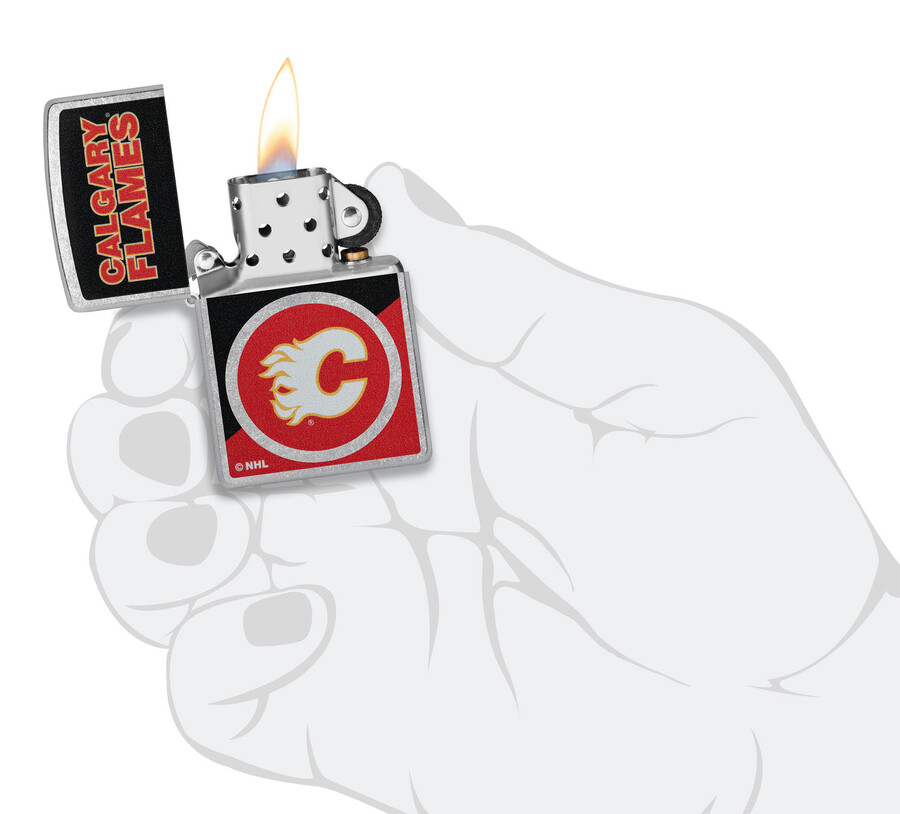 calgary flames farbblock-logo-design
