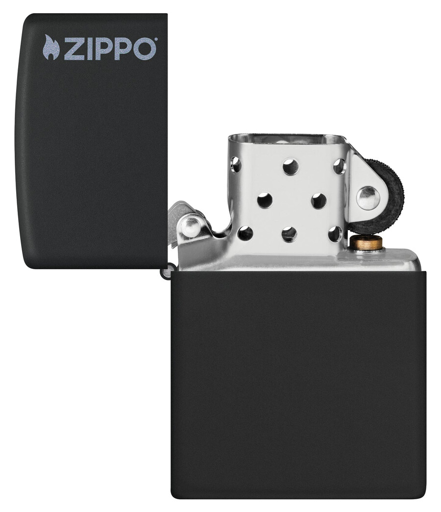 klassisches schwarz matt mit zippo-logo
