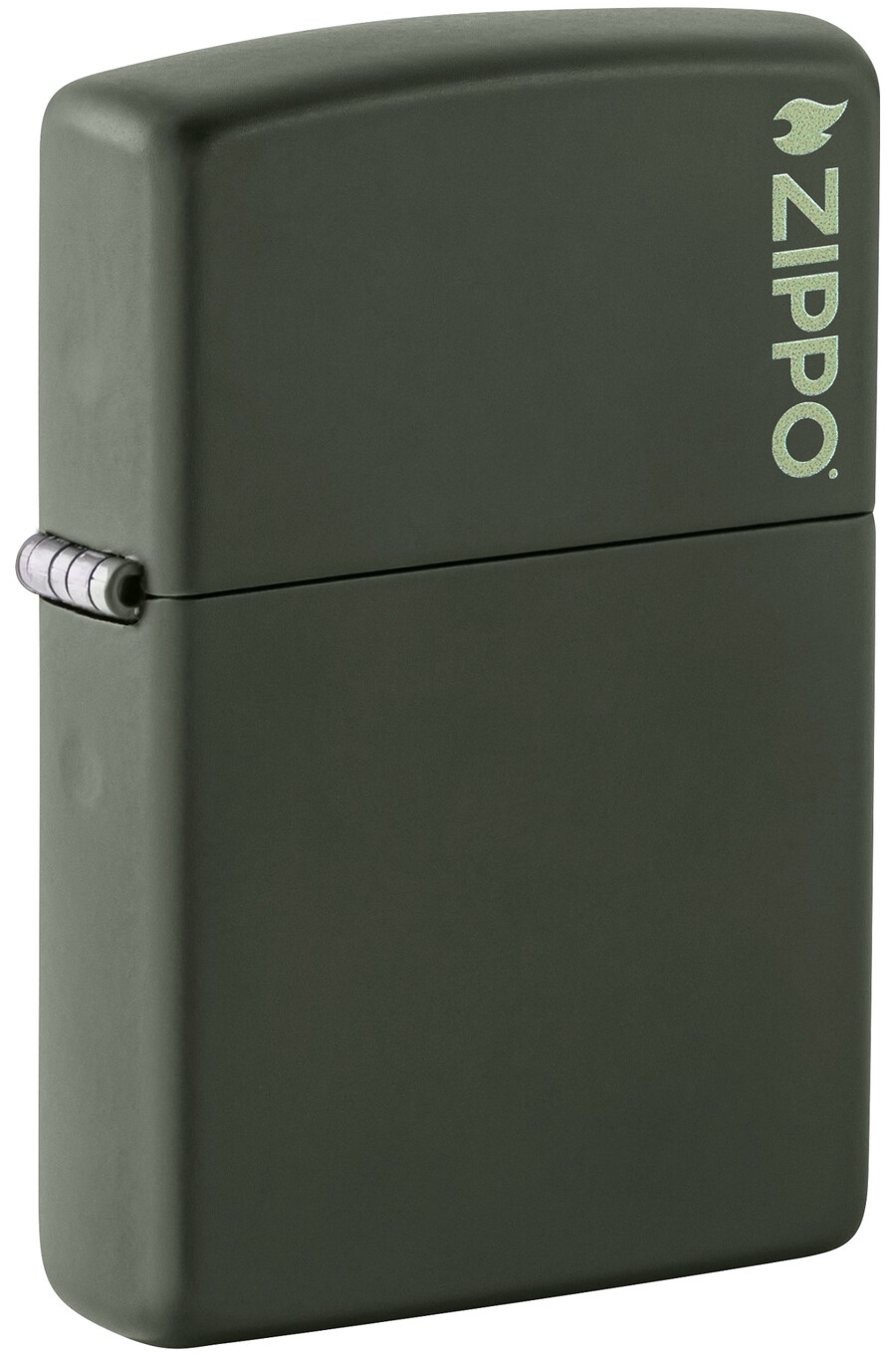 klassisches grünes mattes zippo-logo