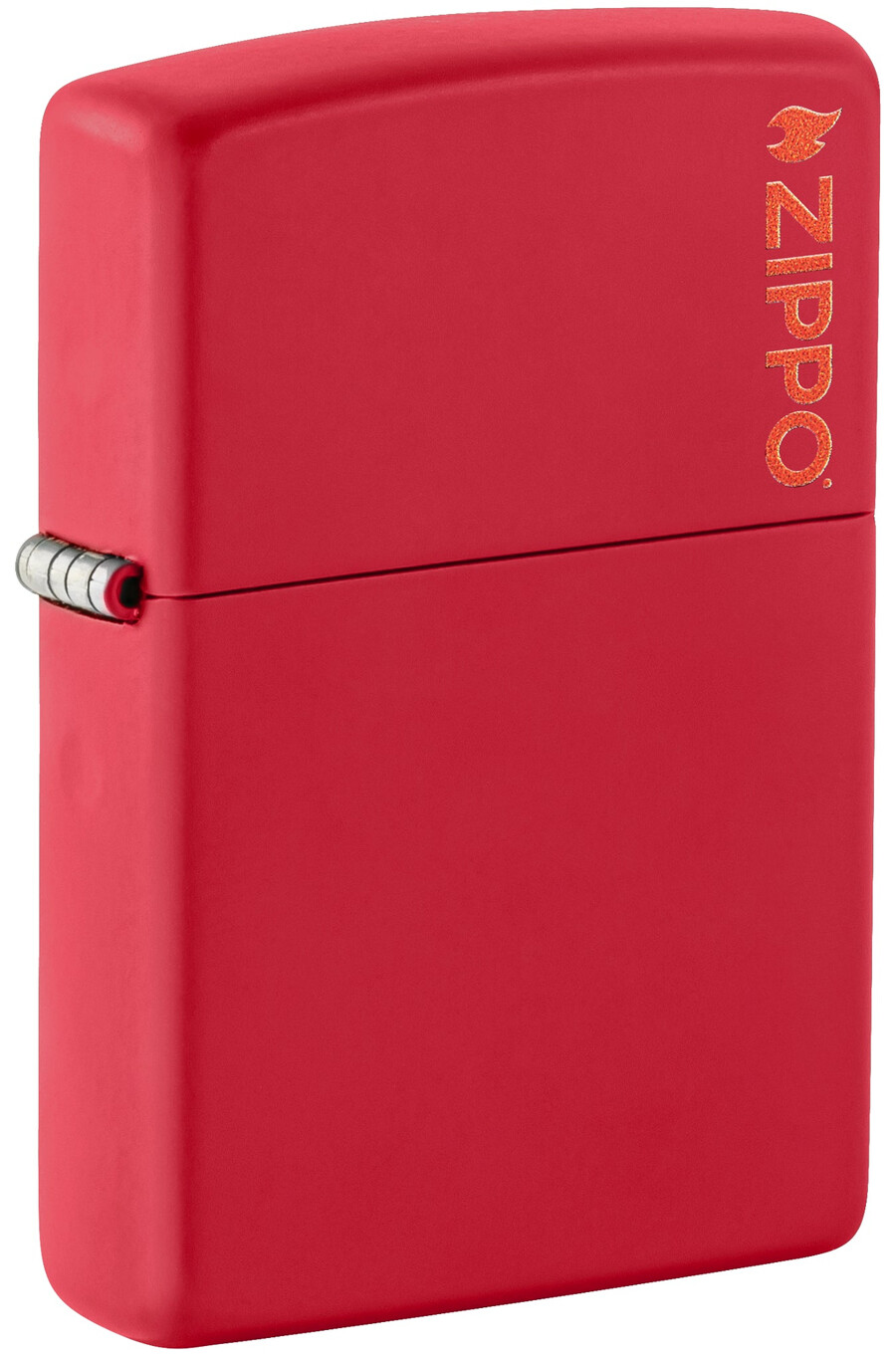 klassisches rotes mattes zippo-logo