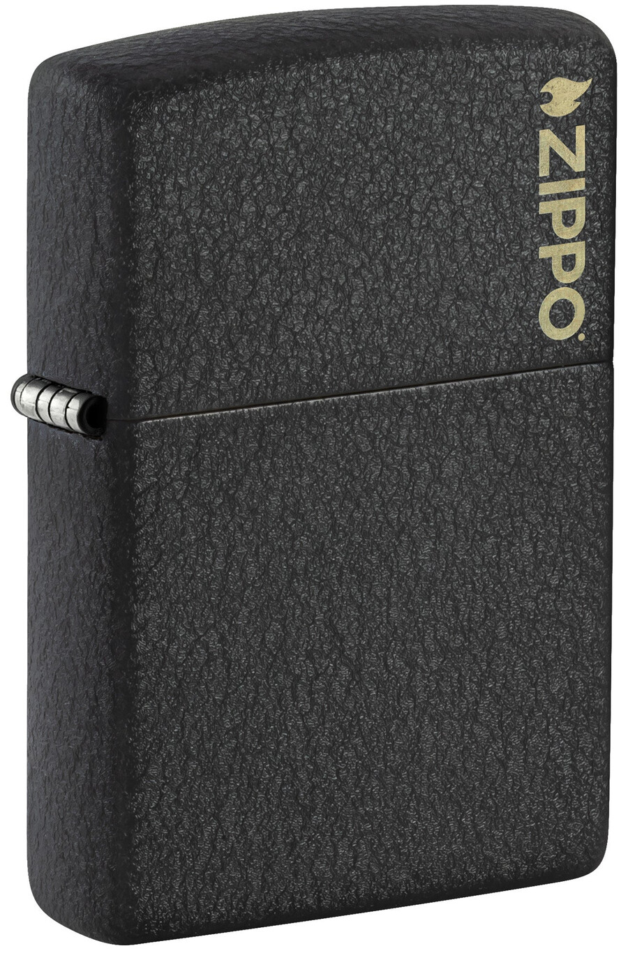 klassisches schwarzes crackle zippo-logo