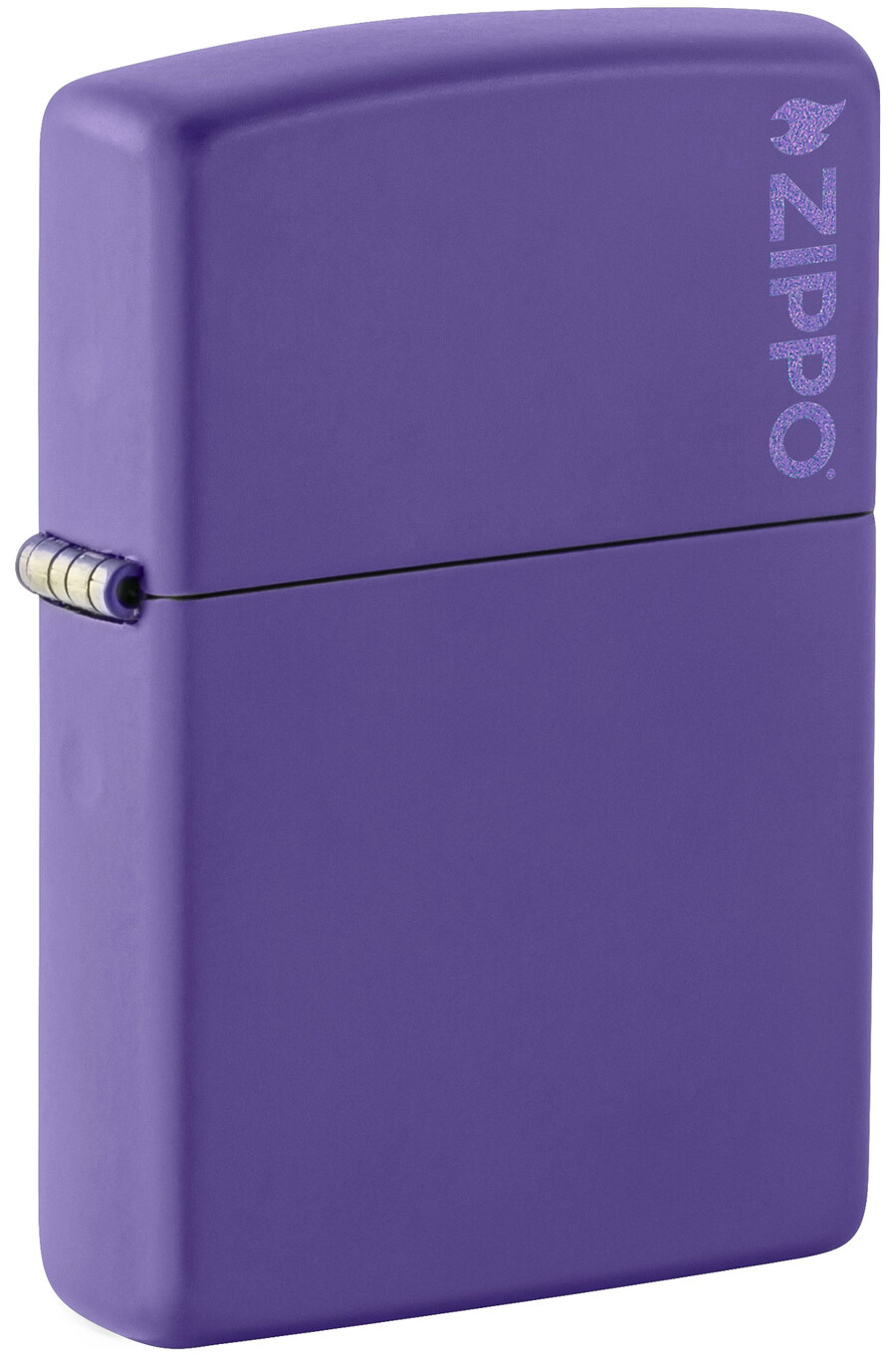 klassisches lila mattes zippo-logo