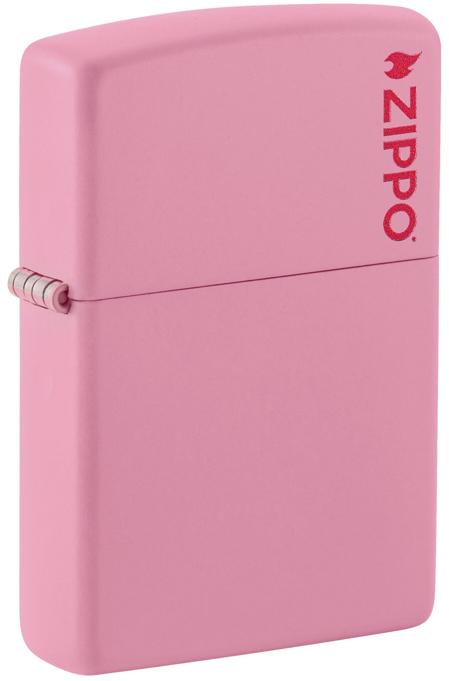 klassisches pinkfarbenes mattes zippo-logo
