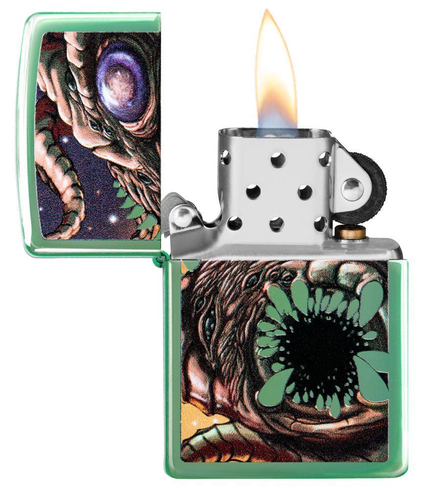 hochglanzpoliertes grünes apokalypse-monster-design