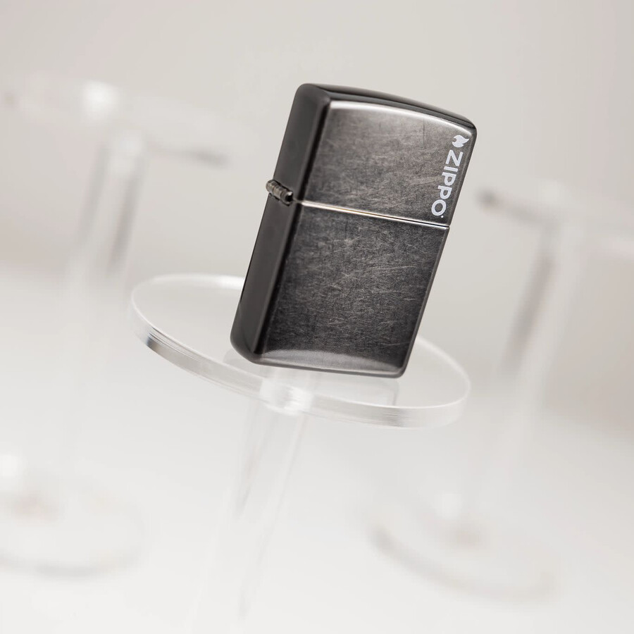 klassisches graues zippo-logo