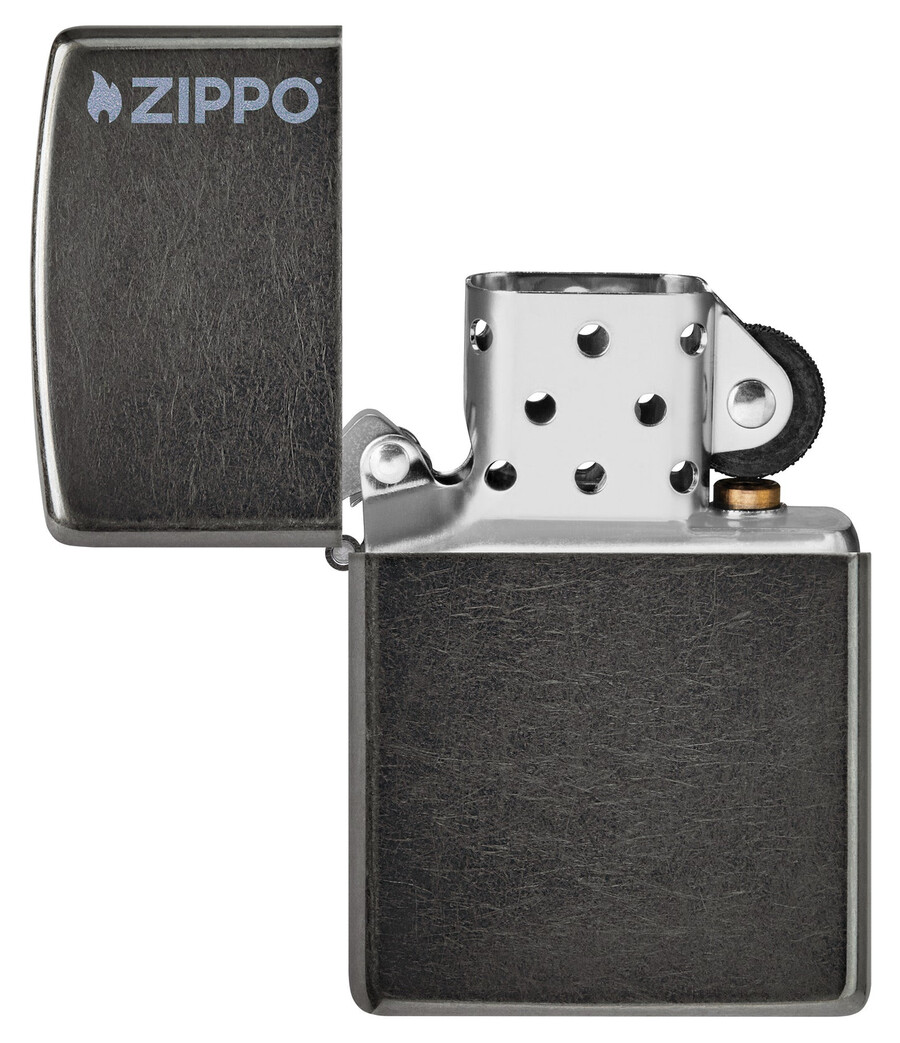 klassisches graues zippo-logo