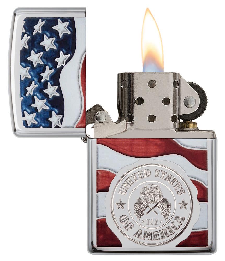 amerikanischer stempel auf der flagge