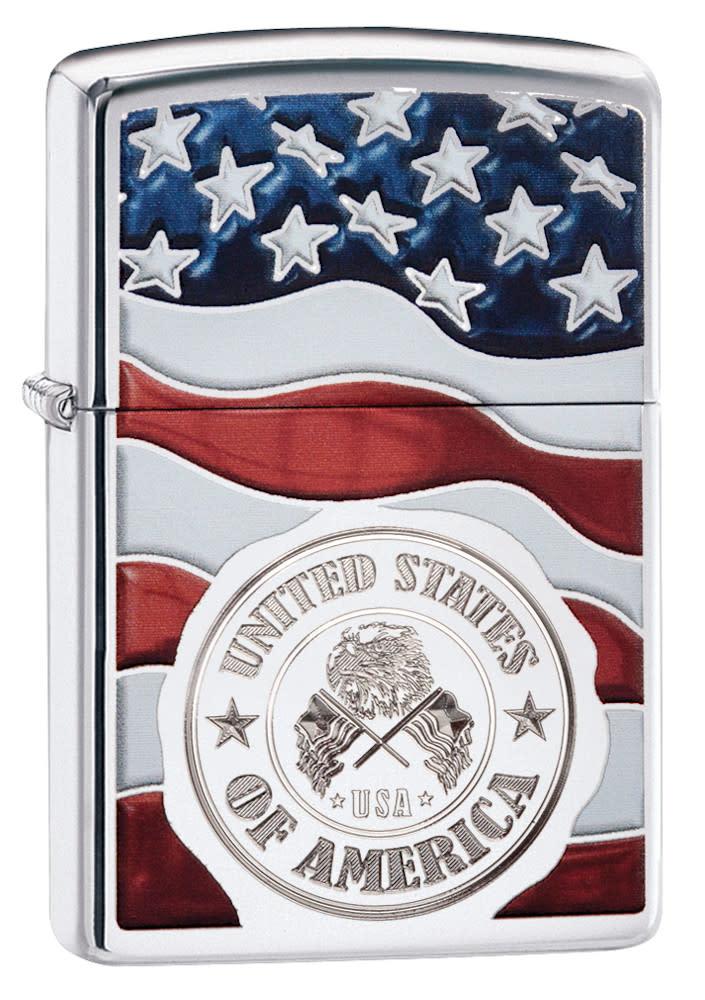 amerikanischer stempel auf der flagge