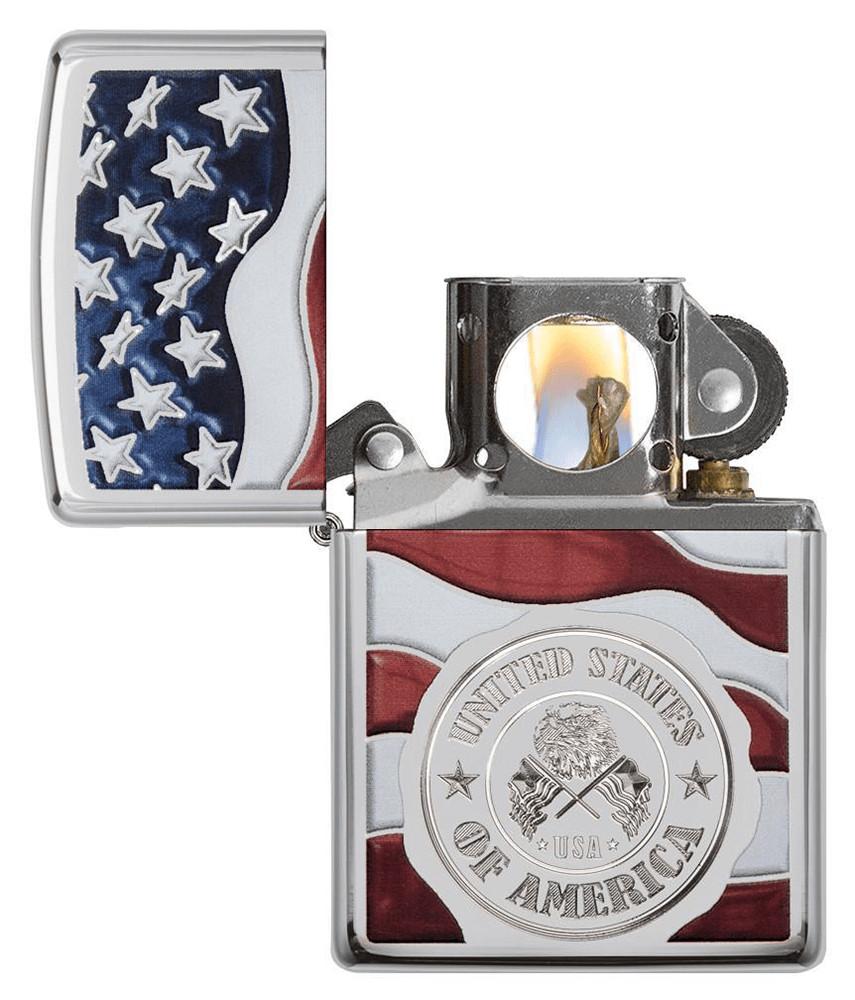 amerikanischer stempel auf der flagge