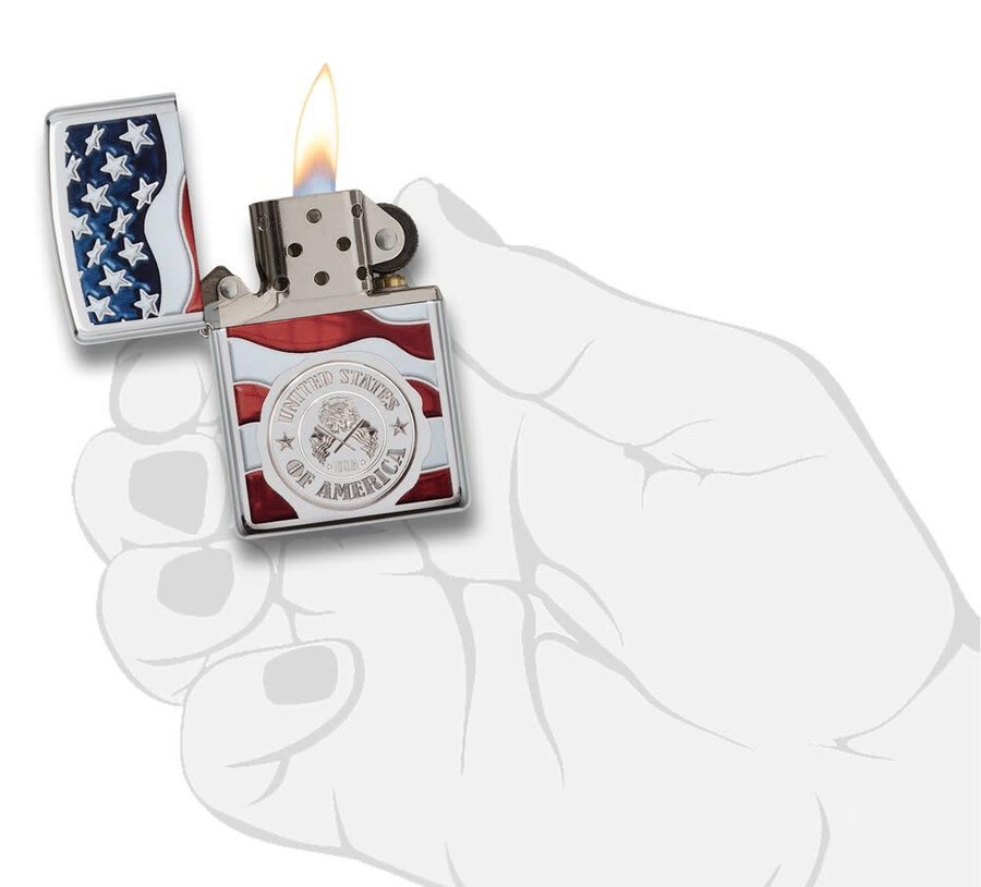 amerikanischer stempel auf der flagge