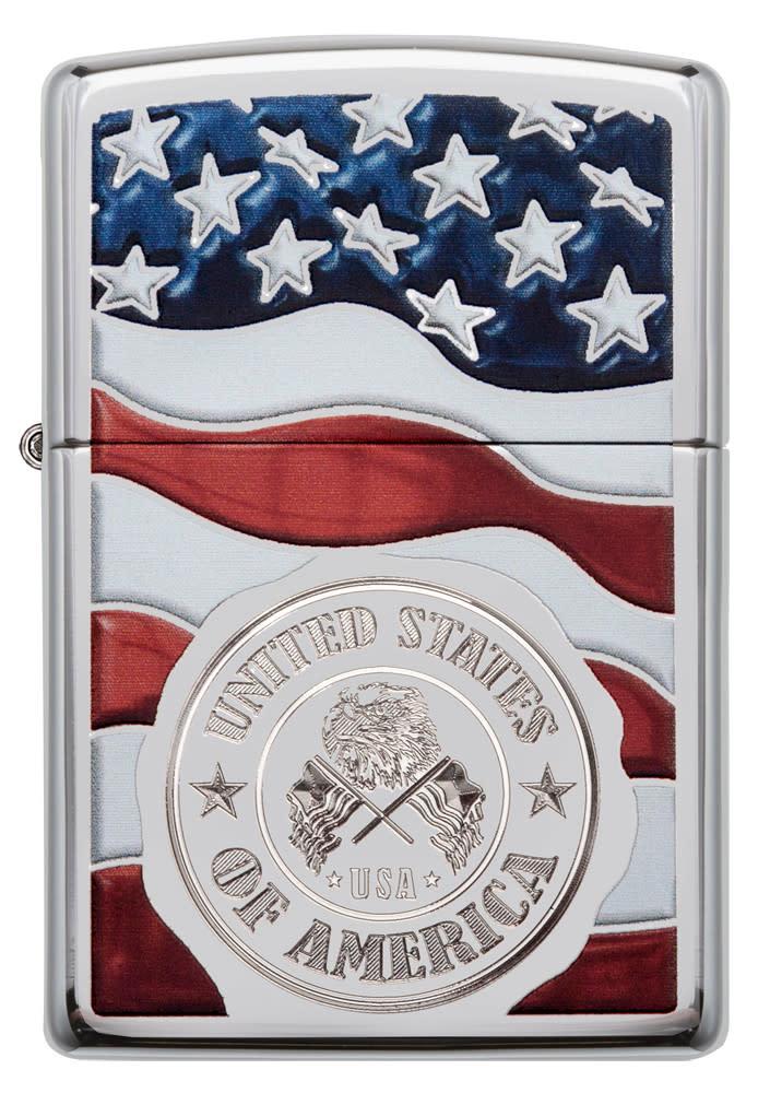 amerikanischer stempel auf der flagge