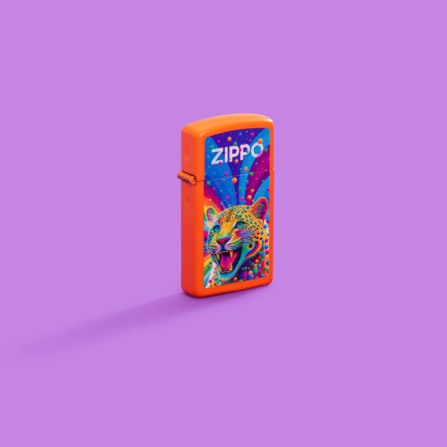 zippo-design mit leopardenmuster