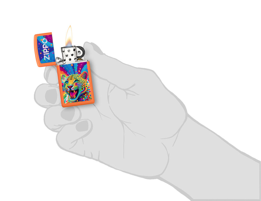 zippo-design mit leopardenmuster