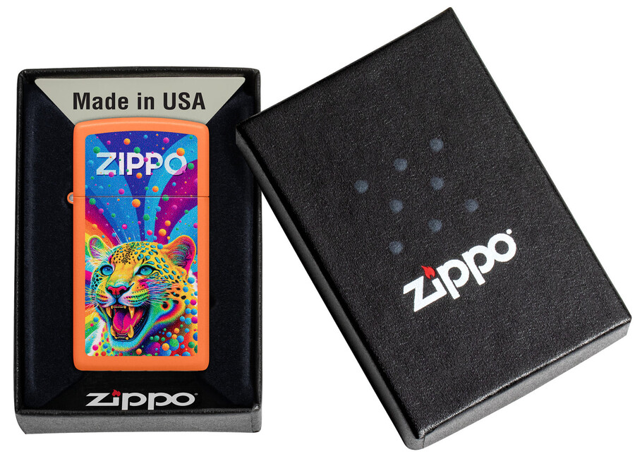 zippo-design mit leopardenmuster