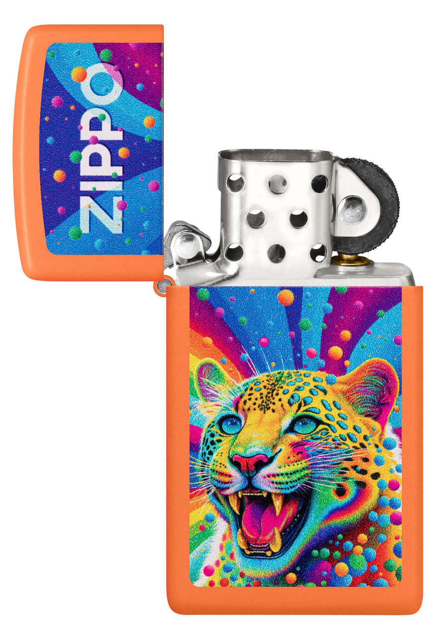 zippo-design mit leopardenmuster