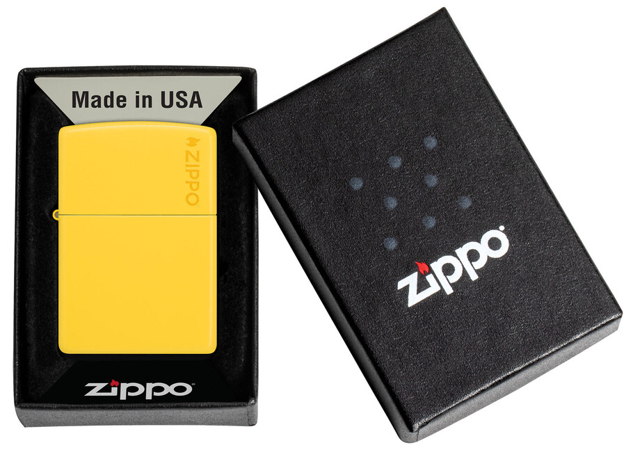 klassisches zippo-logo mit sonnenblume