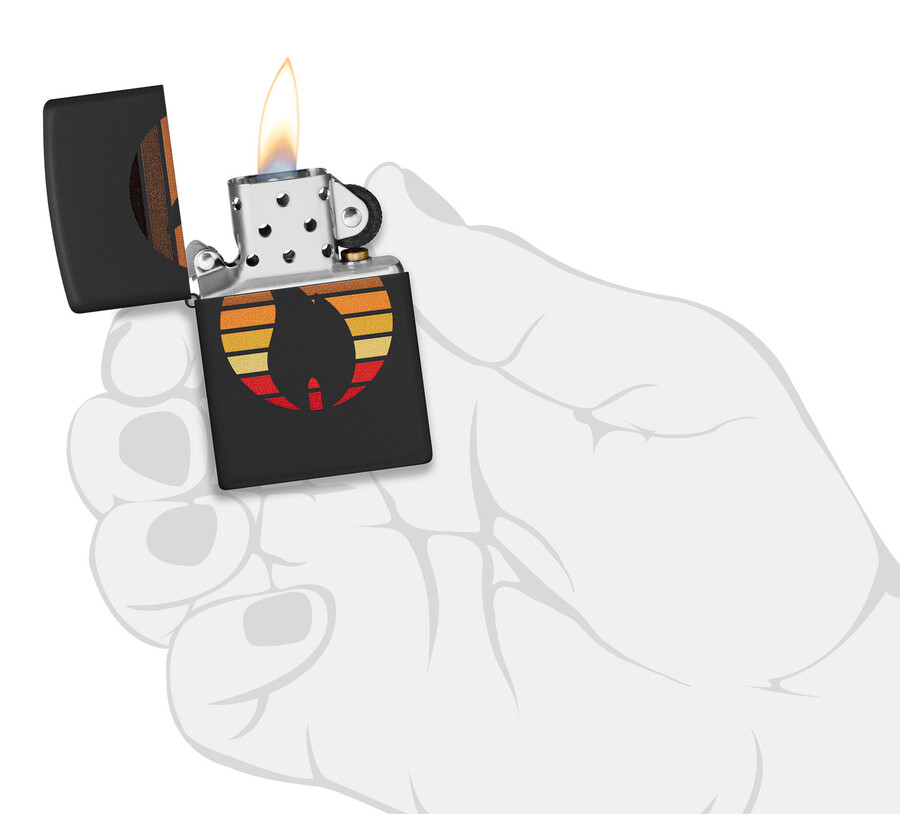 zippo-design im farbblock-design