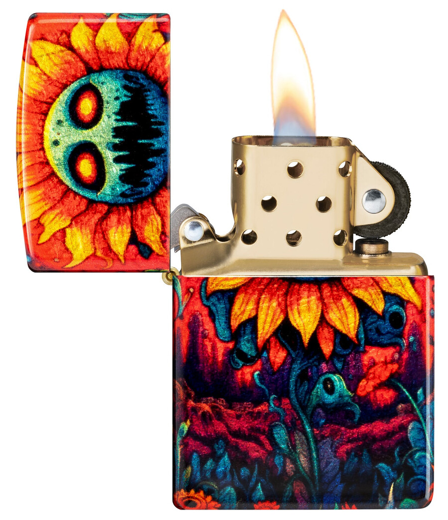 gruseliges sonnenblumen-design