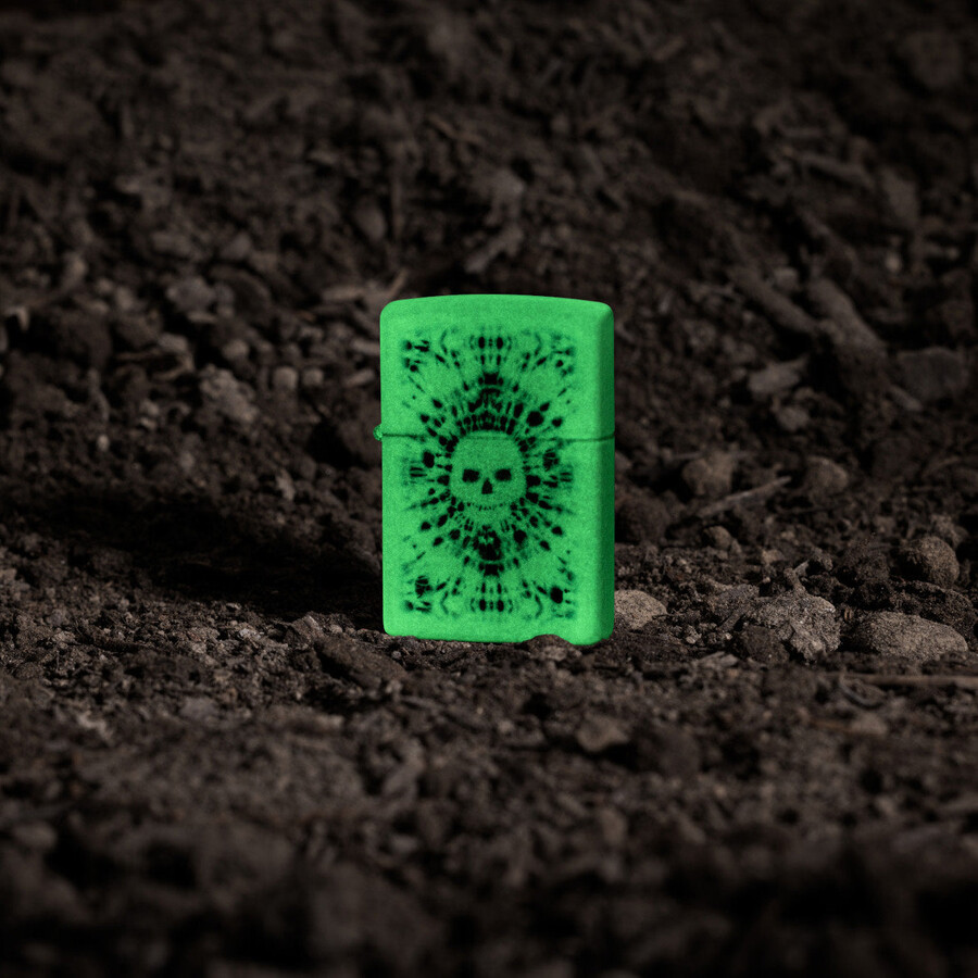 leuchtendes totenkopf-design