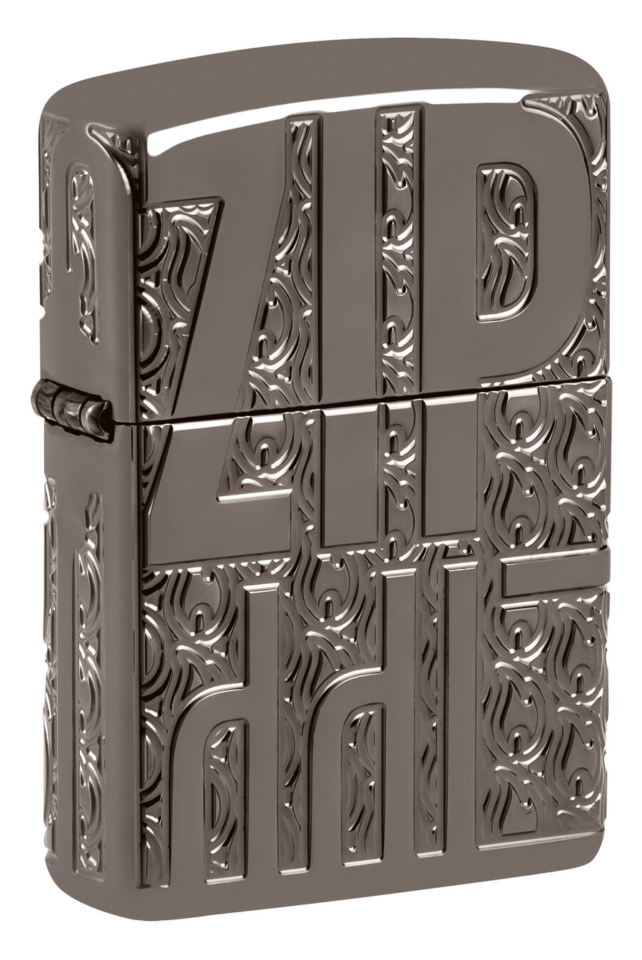 zippo-design mit umgekehrter gravur
