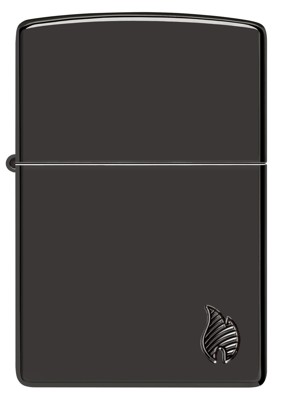 armor hochglanzpoliertes schwarzes flammen-design