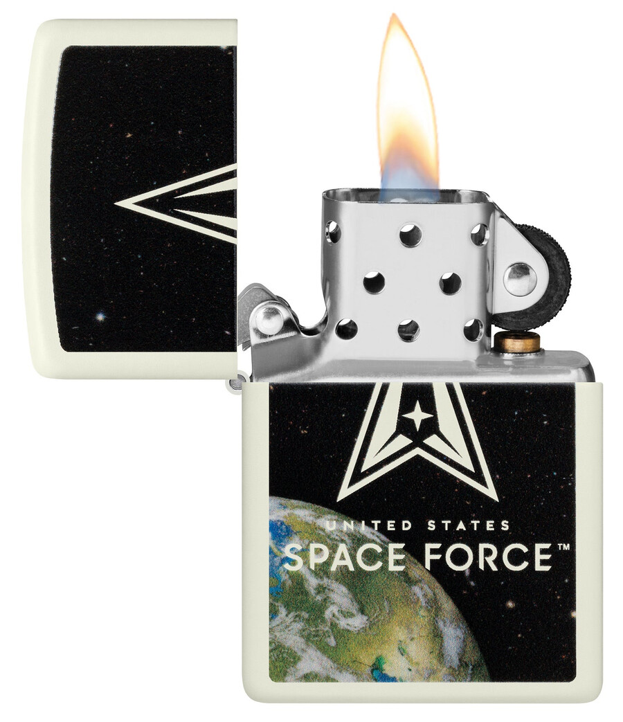 leuchtendes logo-design der us space force