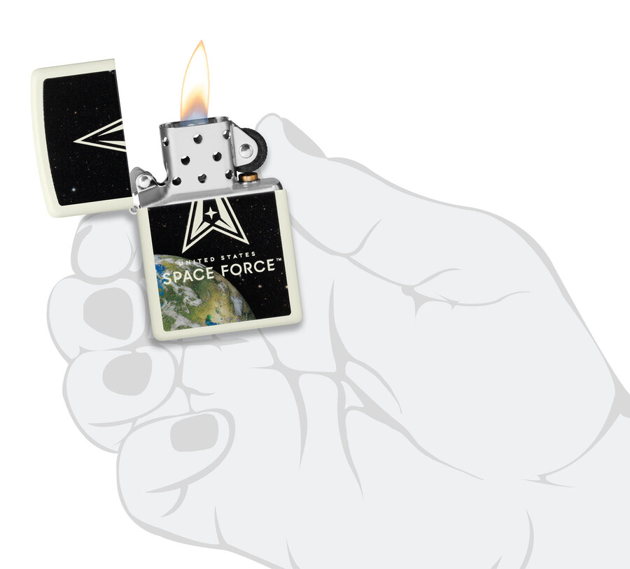 leuchtendes logo-design der us space force