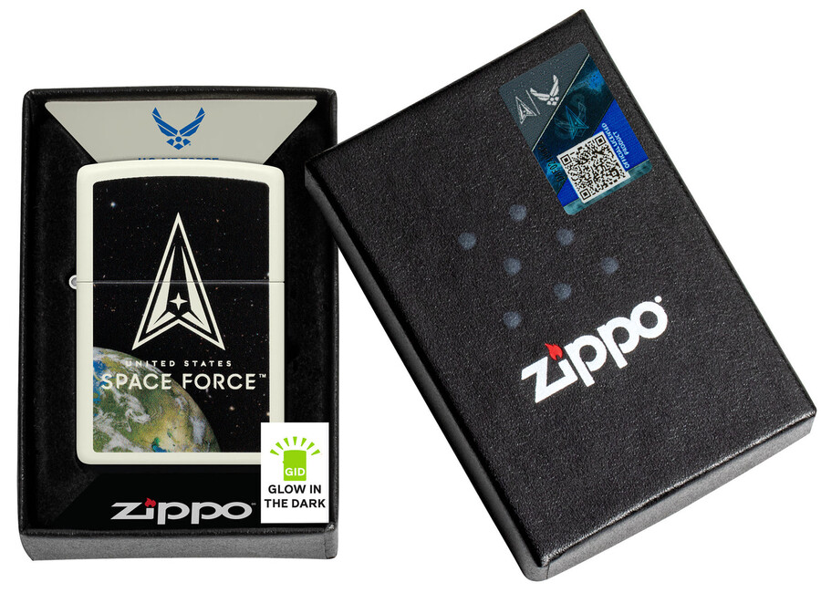 leuchtendes logo-design der us space force