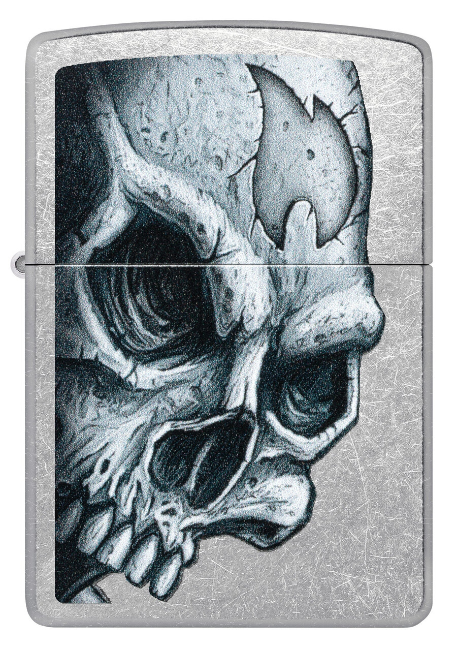 totenkopf- und flammen-design