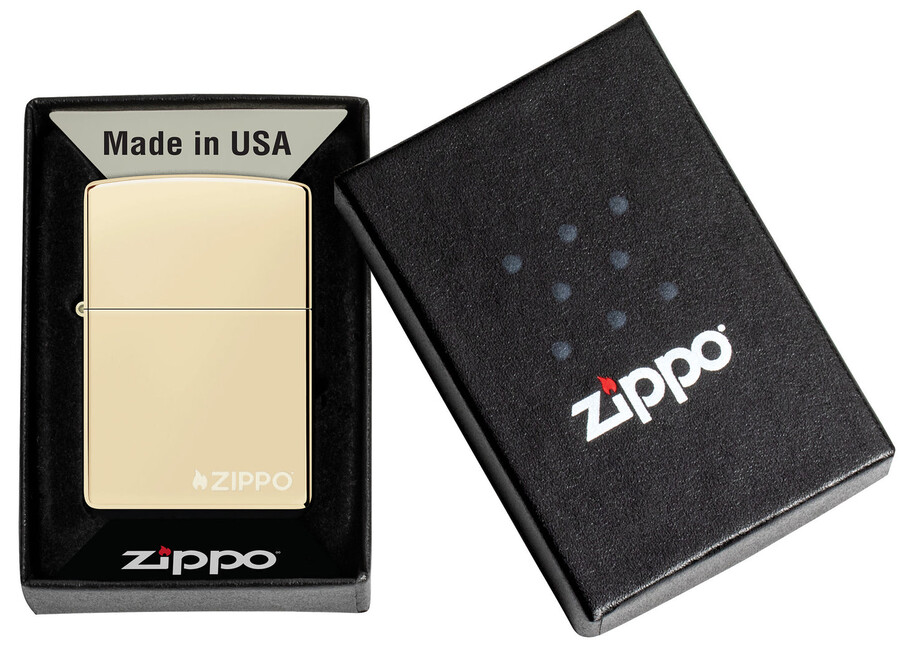 klassisches champagner-zippo-logo