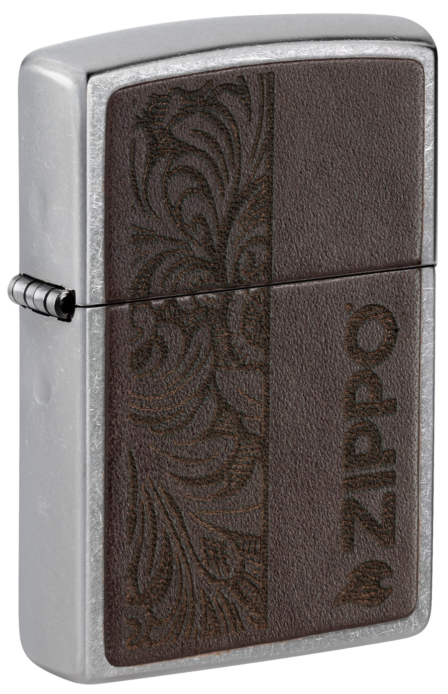 braunes lederemblem – zippo-design