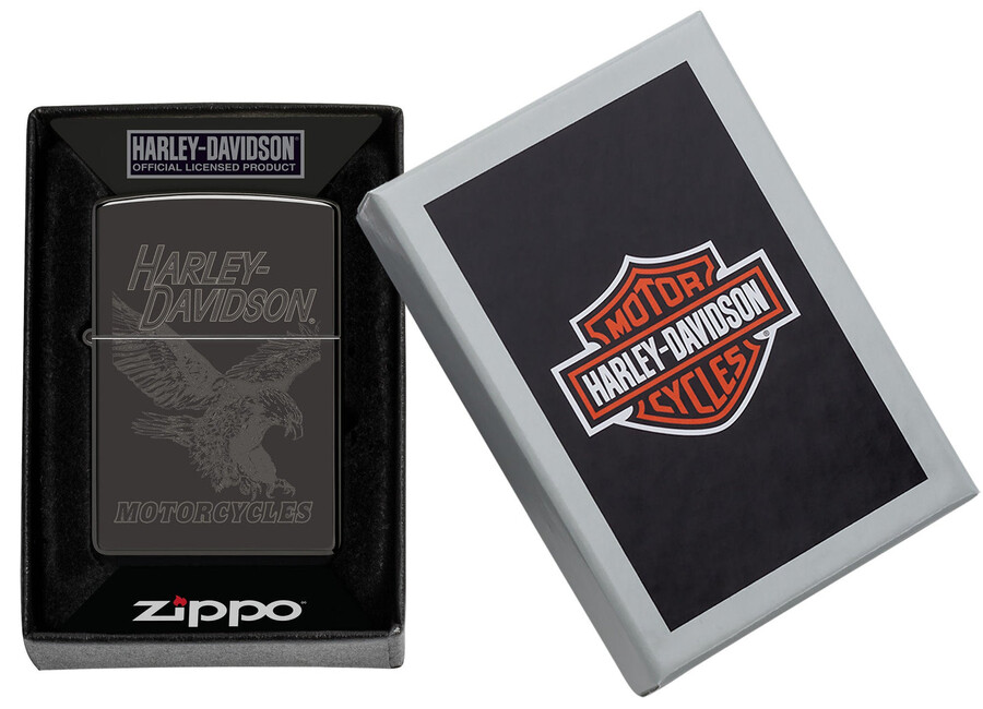 harley-davidson monochrome eagle design