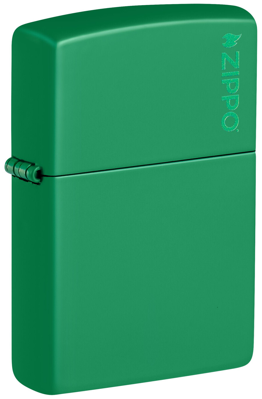 klassisches grasgrünes mattes zippo-logo