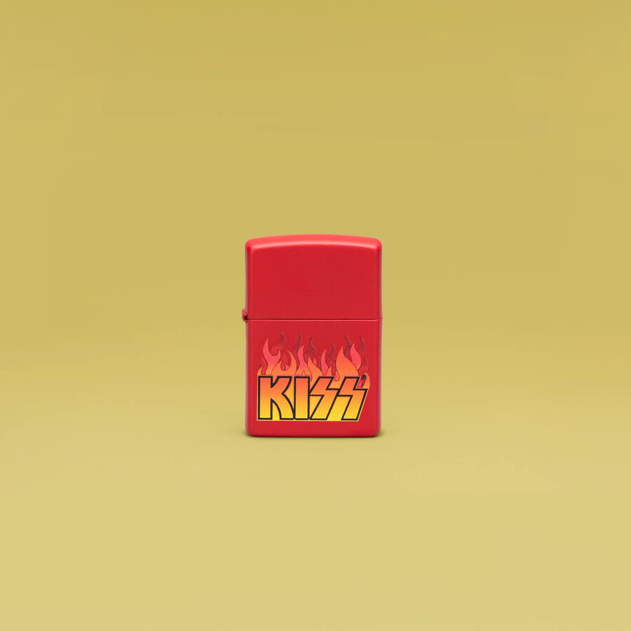 kiss flammendes logo-design