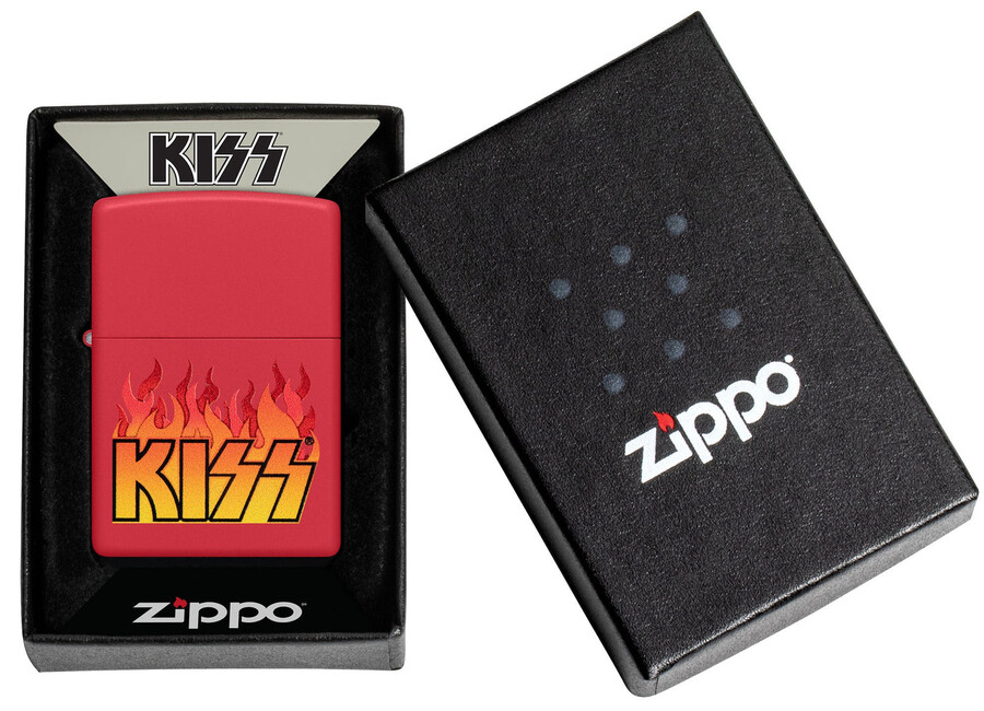 kiss flammendes logo-design