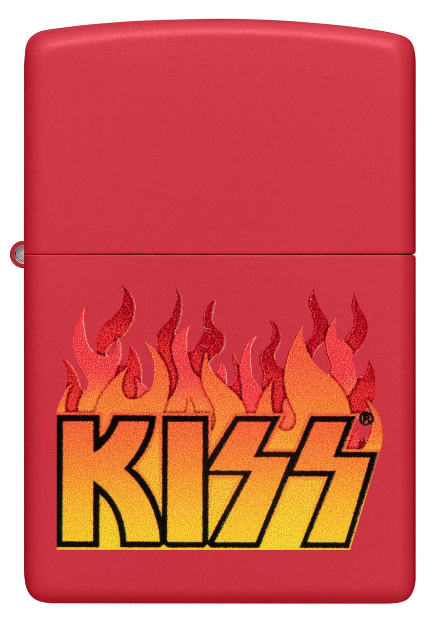 kiss flammendes logo-design