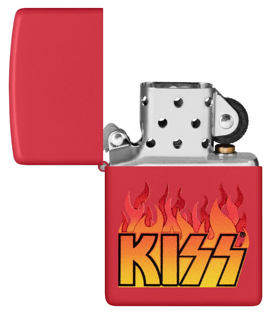 kiss flammendes logo-design
