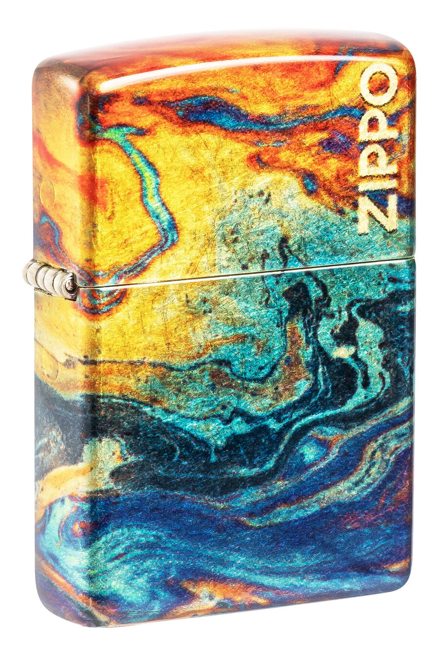 farbenfrohes zippo-design