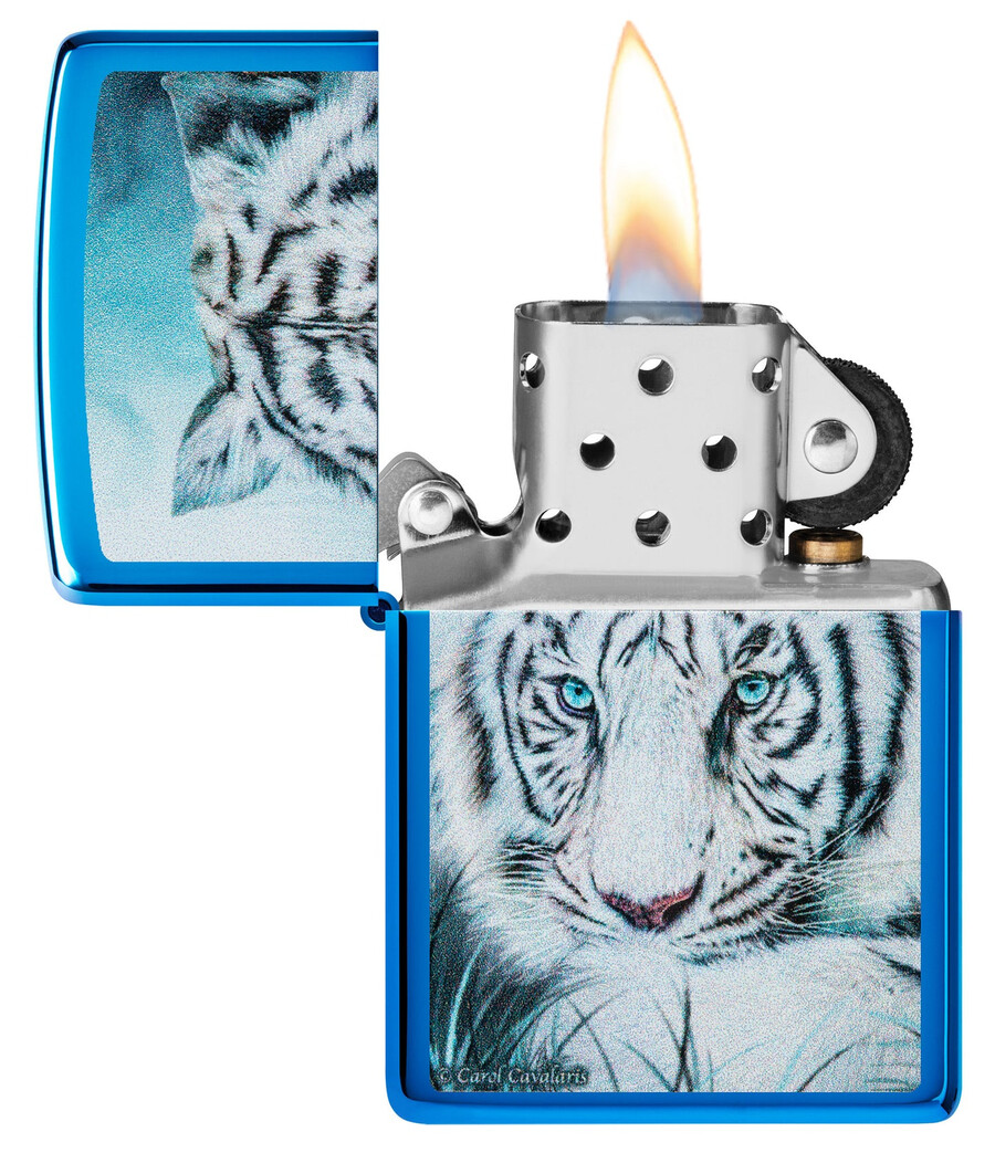 carol cavalaris weißer tiger-entwurf