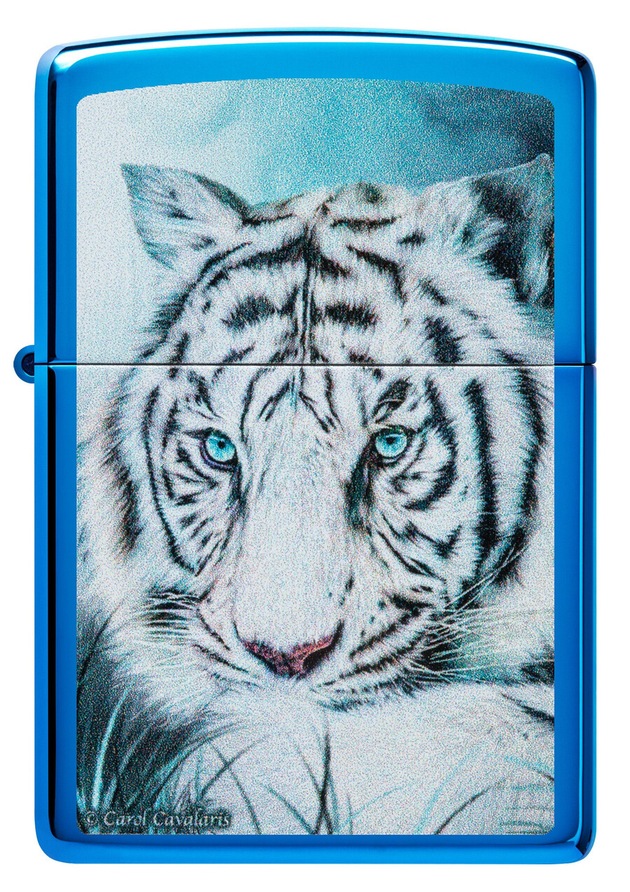 carol cavalaris weißer tiger-entwurf