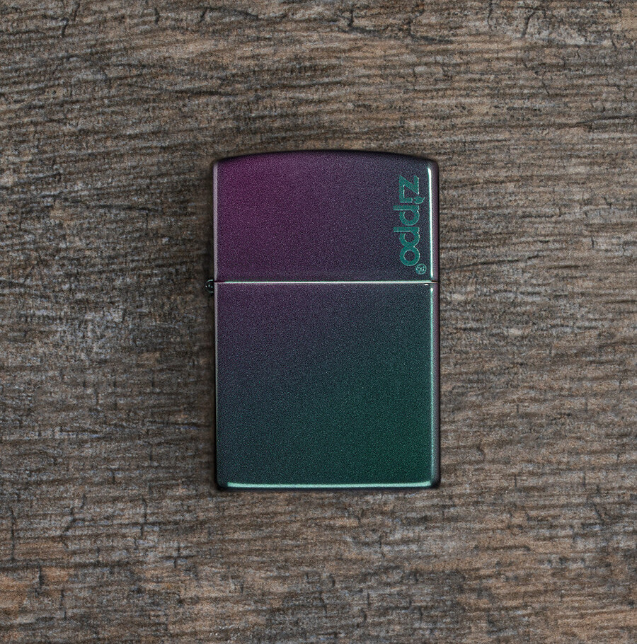 klassisches schillerndes zippo-logo