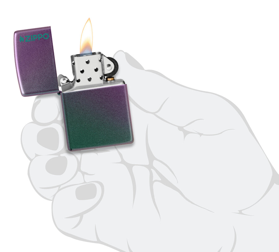 klassisches schillerndes zippo-logo