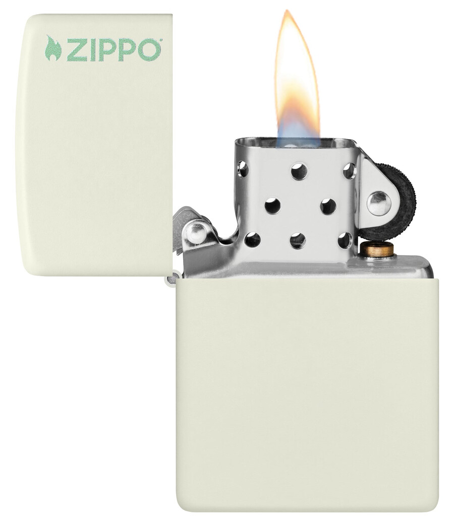 klassisches im dunkeln leuchtendes zippo-logo